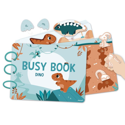 Dino Busy Book interaktivní kniha s aktivitami Janod