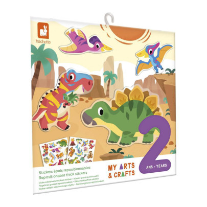 Kreativní sada My arts&crafts Přelepovatelné samolepky Dinosauři Janod