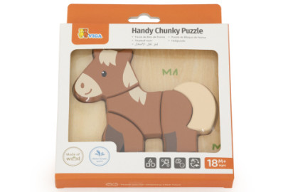 Dřevěné puzzle pro nejmenší - koník