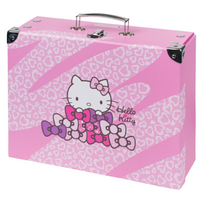 Skládací školní kufřík Hello Kitty Sweet Leopard s kováním Baagl
