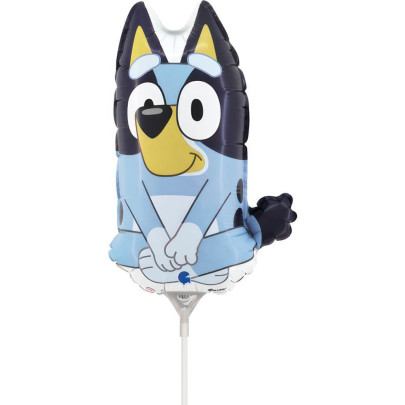 Fóliový balónek Bluey 35 cm – mini balónek na tyčku
