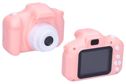 Dětský digitální fotoaparát růžový - foto 12 Mpx video Full HD Wiky