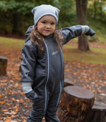 Rostoucí zimní softshellová kombinéza Lamb Grey Esito