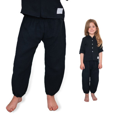 Dětské mušelínové kalhoty Luca Black Esito 