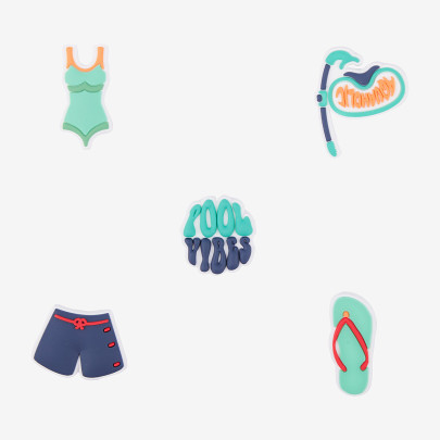 Amulety - ozdoby na boty Amuletz Just keep swimming mix Coqui