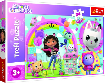 Puzzle Gabbyin domeček pro panenky 24 Maxi dílků