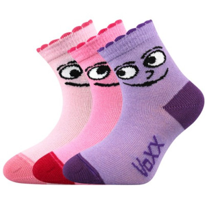Ponožky kojenecké vtipné Kukik mix dívčí (3 páry)