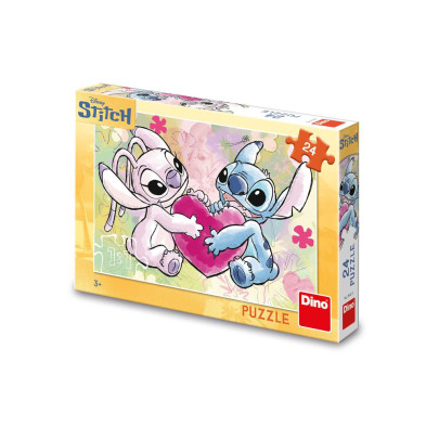 Stitch: Love story Puzzle 24 dílků Dino
