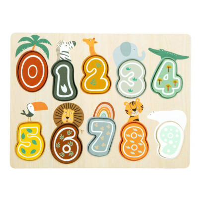 Vkládací puzzle čísla Safari small foot 