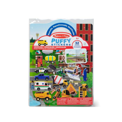 Adhezní sešit se samolepkami Dopravní prostředky Melissa & Doug