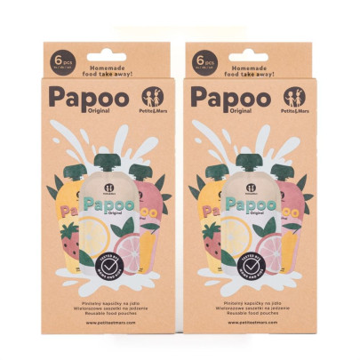 Kapsička na jídlo Papoo Original 1+1 ZDARMA Petite & Mars