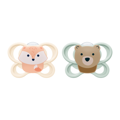 Dudlík Perfect Match Air Fox/Bear 0-2 m 2 ks box Nuk