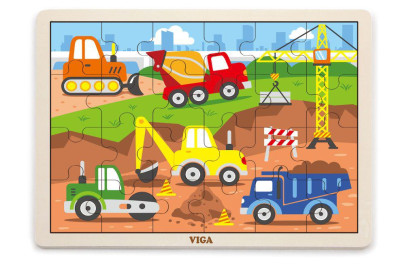 Dřevěné puzzle 24 dílků - stavba Viga