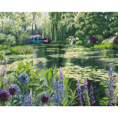 Malování podle čísel - Monetova zahrada v Giverny 40 x 50 cm