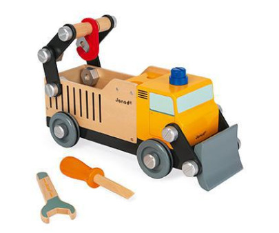 Dřevěné auto a stavebnice Nákladní automobil BricoKids Janod