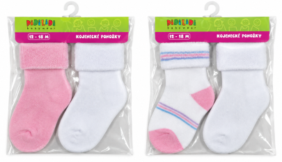 Kojenecké ponožky froté PD116 (12 - 18 měs.) 2 páry Pidilidi