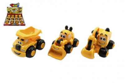 Auto plastové stavební pro nejmenší 9 cm na volný chod