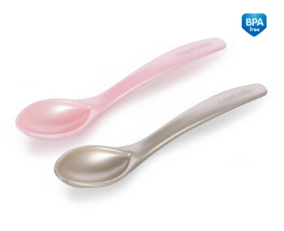 Plastové lžičky 2 ks růžové Canpol babies