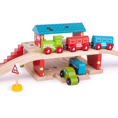 Nádraží nad cestou Bigjigs Rail