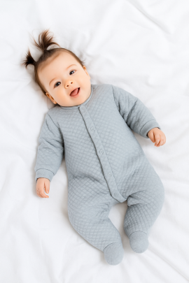 Prošívaná kombinéza šedá Baby Service
