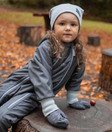 Rostoucí zimní softshellová kombinéza Lamb Grey Esito