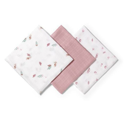 Mušelínové plenky Super Soft růžové 3 ks 70x70 cm BabyOno