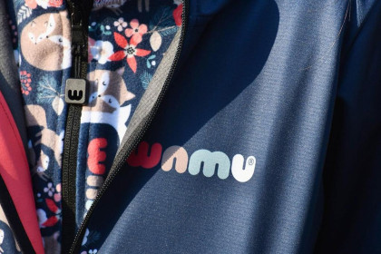Fleecová mikina dětská Lišky tmavě modrá Wamu
