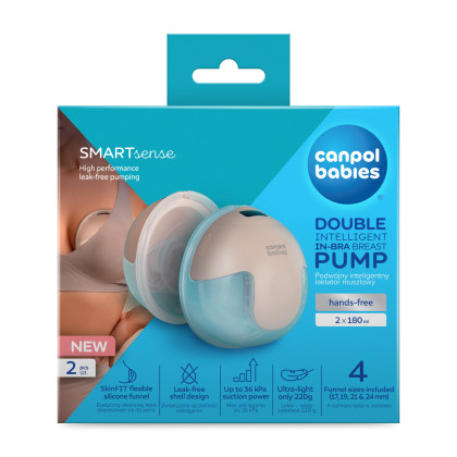 Dvojitá elektrická odsávačka mateřského mléka do podprsenky SmartSense Canpol babies