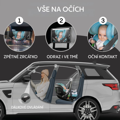 Zrcátko s LED osvětlením Deluxe, Black