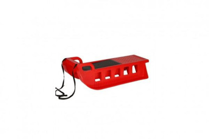 Sáně Kamzík plastové červené s popruhem 85x41cm