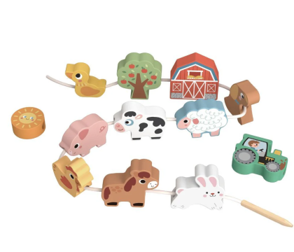 Navlékání Zvířátka Farma Pastel