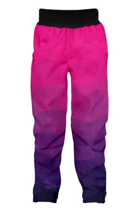 Softshellové kalhoty dětské Mozaika fialová Wamu