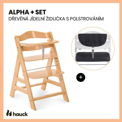 Dřevěná židle 2v1 Alpha+ Hauck