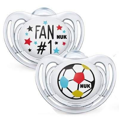 Šidítko silikon 6-18 m Freestyle Nuk Fotbalová edice