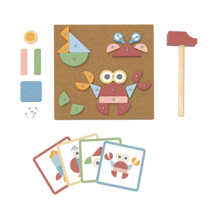 Hra s kladívkem Tvary Pastel