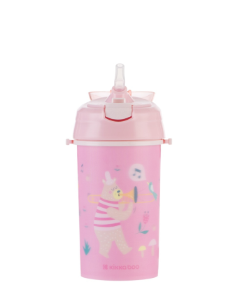Hrnek se silikonovým brčkem a popruhem 450 ml Music Fest KikkaBoo