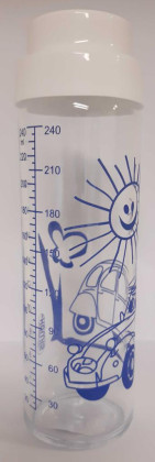 Kojenecká láhev skleněná se silikonovou savičkou 240 ml Simax