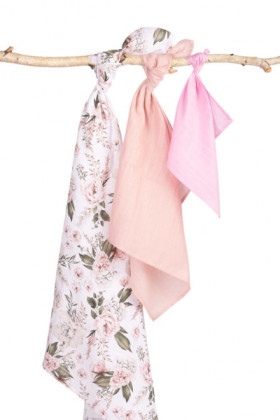 Mušelínové pleny 3 ks sada různých velikostí Sensillo 