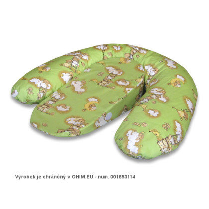 Kojící polštář s klínem SIM - EPS kuličky ZELENÝ MRÁČEK NEZOB DOPRODEJ