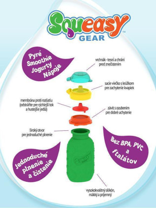 Silikonová kapsička Squeasy Snacker 104ml