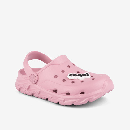 Dětské nazouváky clogsy růžové + amulet Cody Coqui