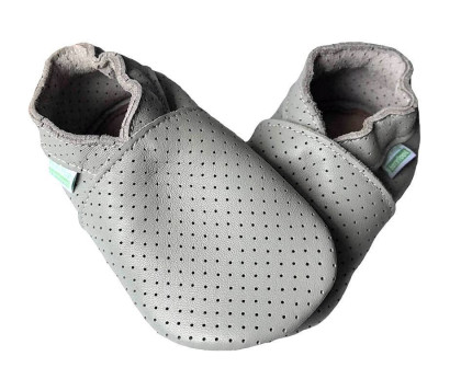 Kožené capáčky děrované Barefoot Vel. XXL (2-3 roky) Hopi Hop