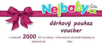Tištěný dárkový poukaz na nákup v našem eshopu Nejbaby.cz