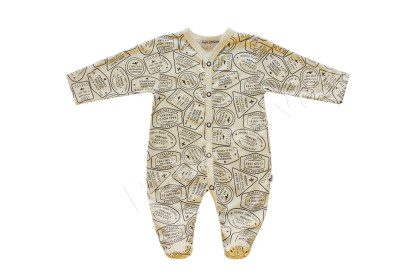 Bavlněný overal Tisk Traveller Baby Service