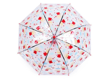 Dětský průhledný vystřelovací deštník