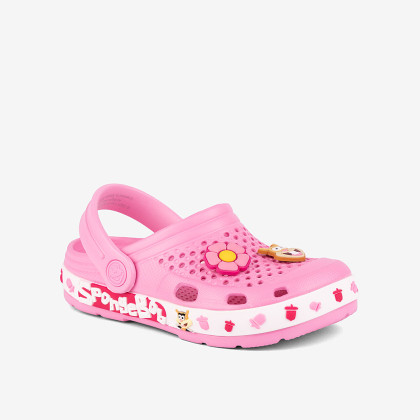 Dětské nazouváky clogsy Lindo SpongeBob Sv. Růžové Coqui