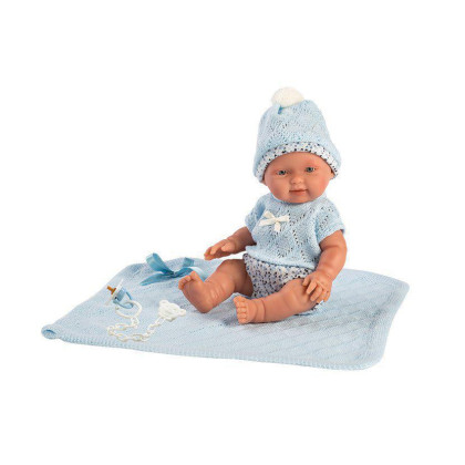 Obleček pro panenku miminko New Born velikosti 26 cm Llorens 3dílný modrý