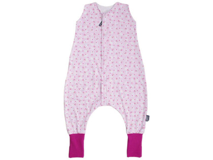 Letní spací pytel s nožičkami, bambus růžový zajíc