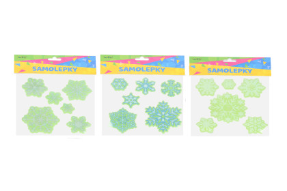 Nálepky svítící ve tmě Vločky gelové