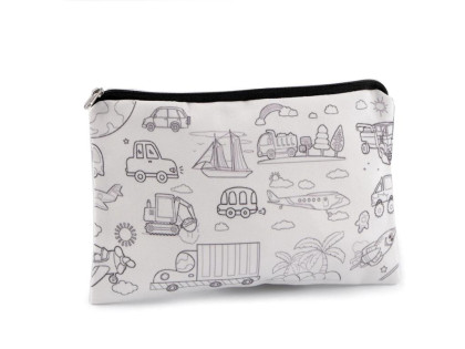 Textilní pouzdro se zipem k domalování 13x22 cm